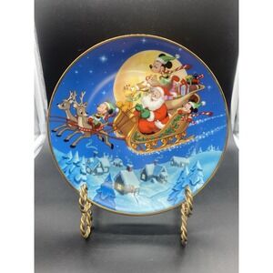 Disney Collector Plate Mickey Holiday Magic Santas Favorite Helpers Bradford VTG